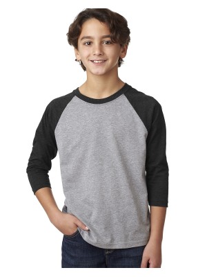 NEXT LEVEL 3352 YOUTH CVC 3/4 RAGLAN